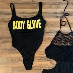 bodyglove basic one piece swimwear • open back